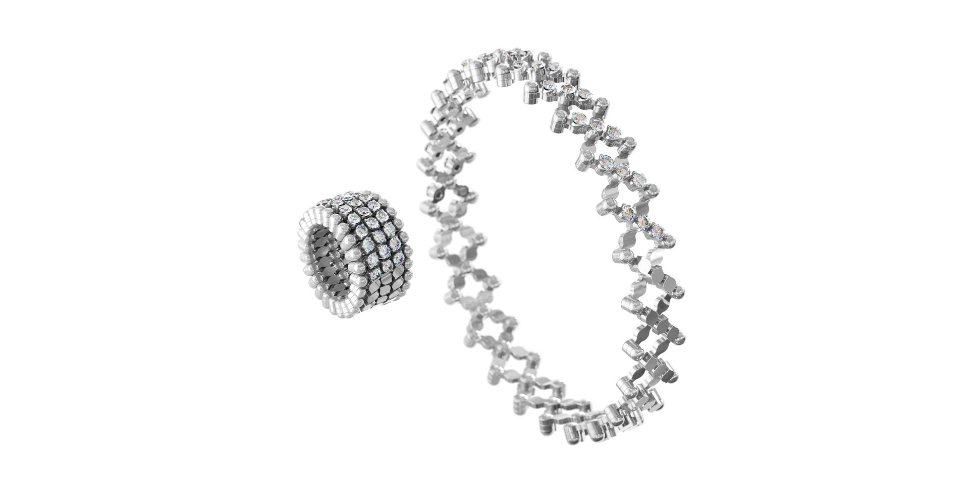 Prsteň / náramok s diamantmi Brevetto