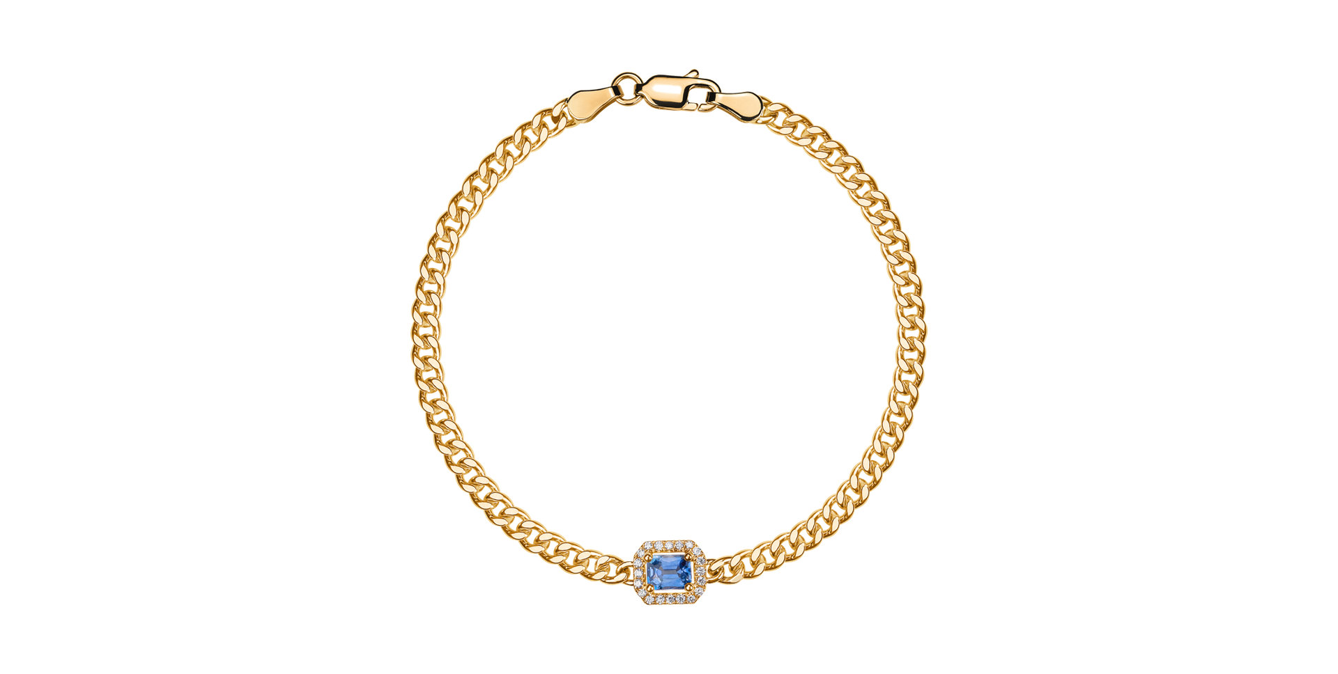 Náramok s diamantmi a modrým zafírom Royal Treasure