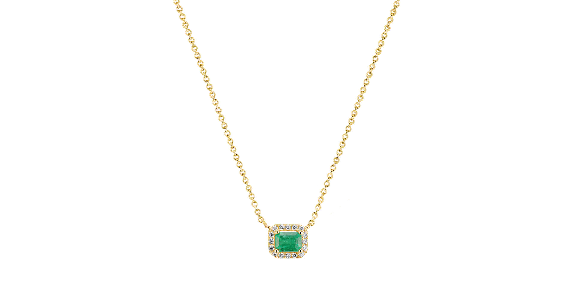 Náhrdelník so smaragdom a diamantmi Richella