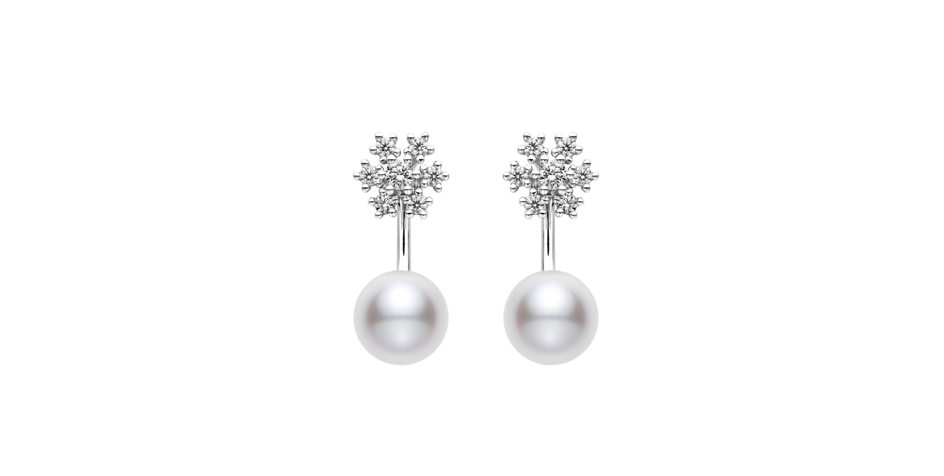 Naušnice s diamantmi a morskou perlou Akoya Classic Elegance