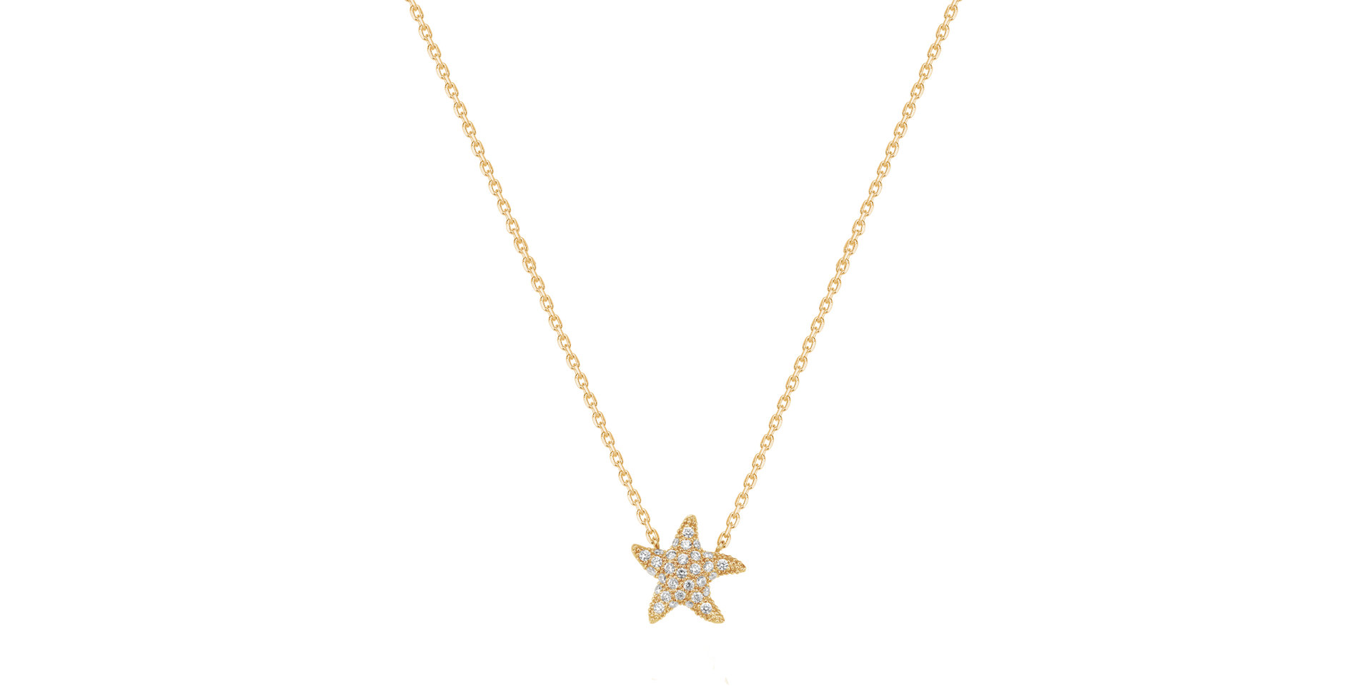 Náhrdelník s diamantmi Starfish