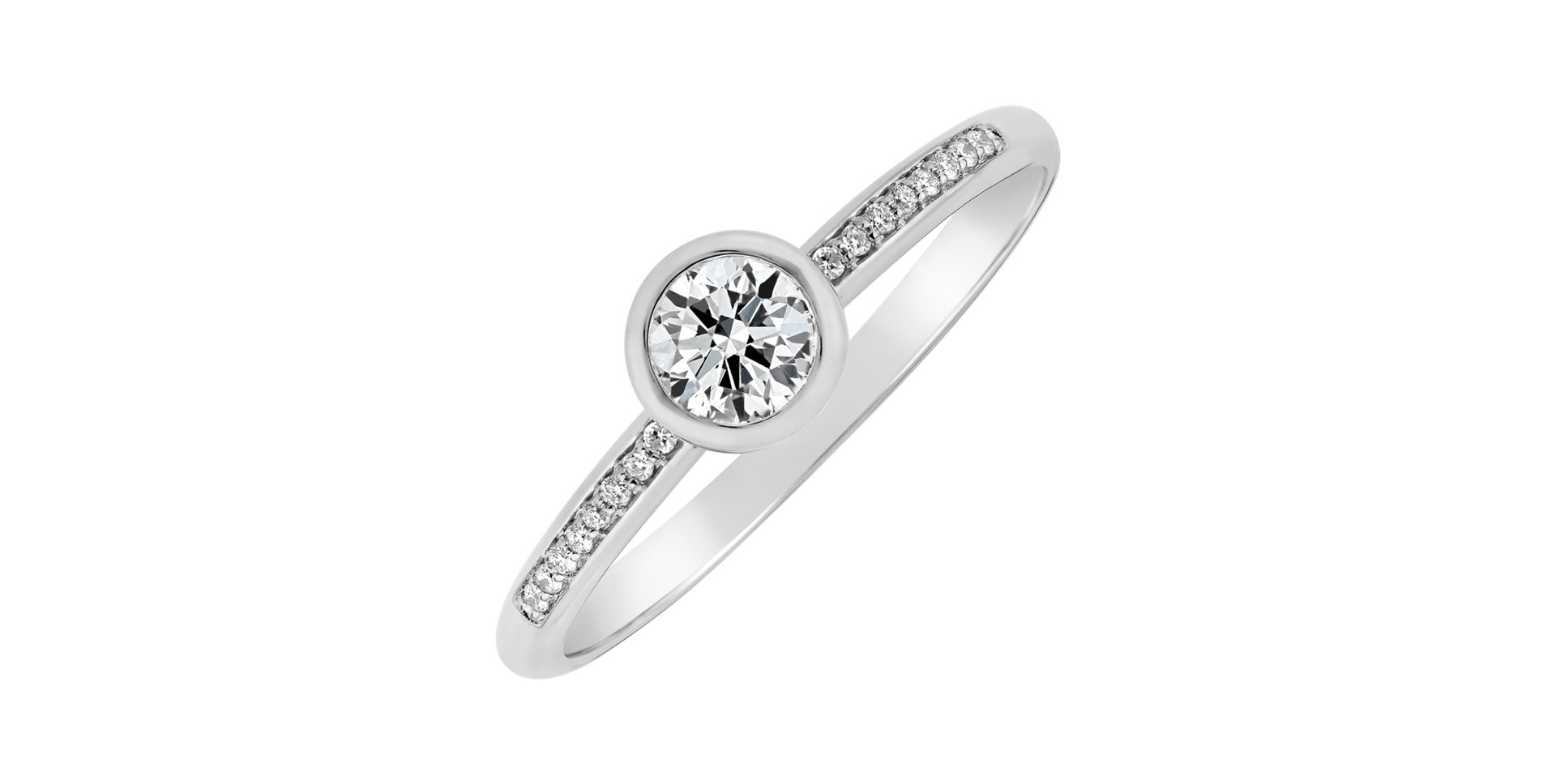 Prsteň s diamantmi Elegance