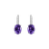 Náušnice s diamantmi a ametystom Iris Elegance5