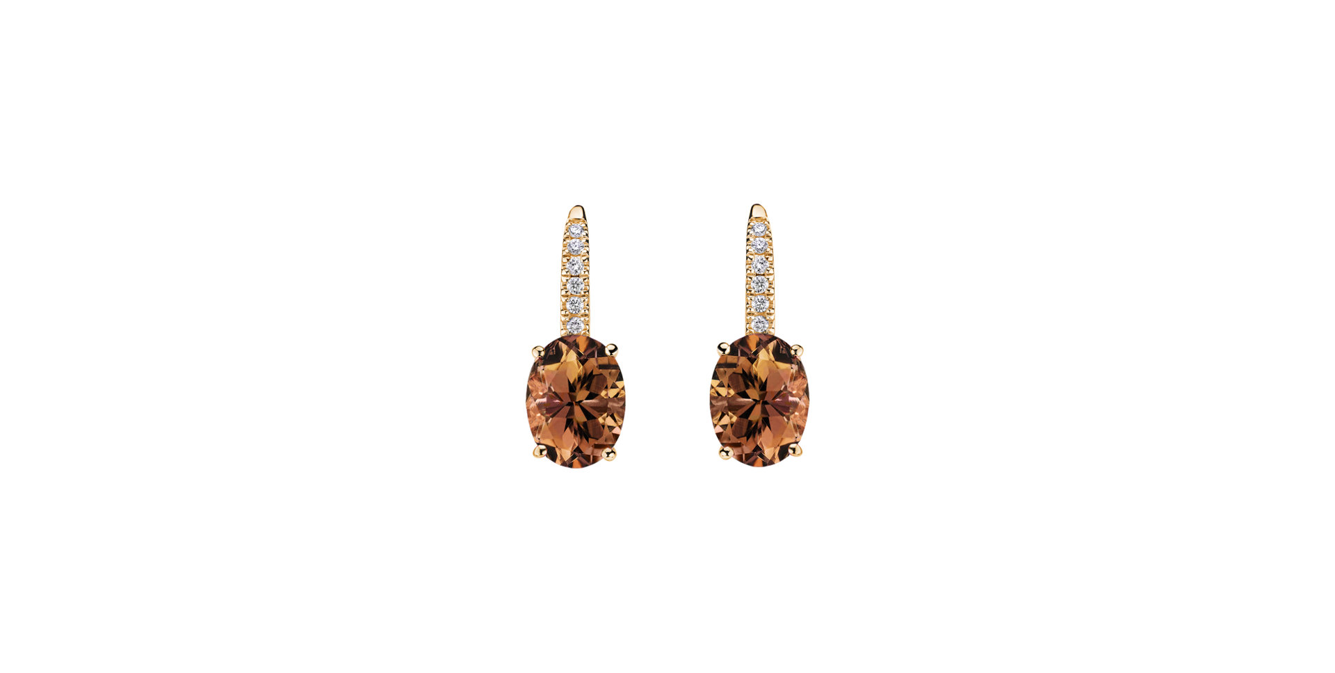 Náušnice s diamantmi a turmalínom Iris Elegance