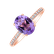 Prsteň s diamantmi a ametystom Touch of Spark4