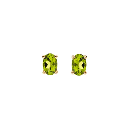 Náušnice s peridotom Mystic Light