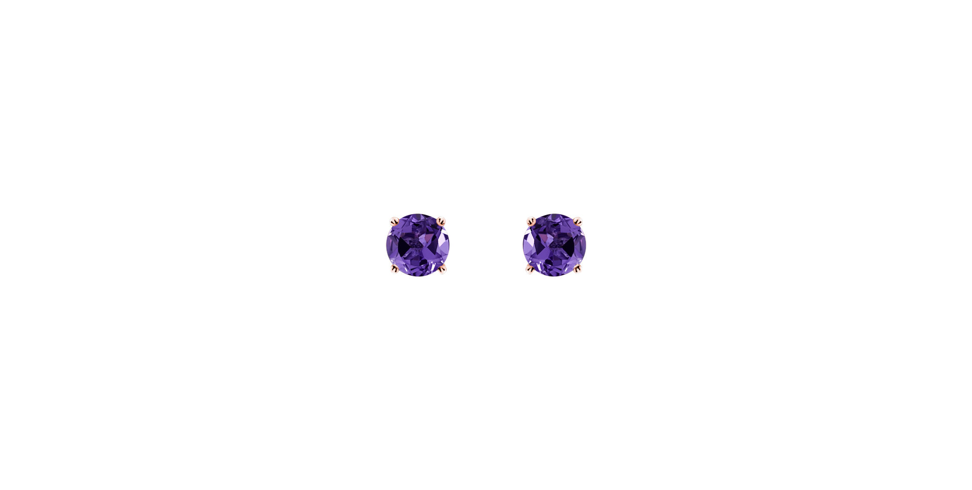 Náušnice s ametystom Orbs