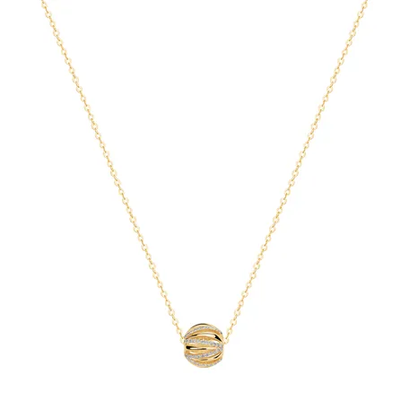 Náhrdelník s diamantmi Golden Ball