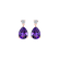 Náušnice s diamantmi a ametystom Galatea5