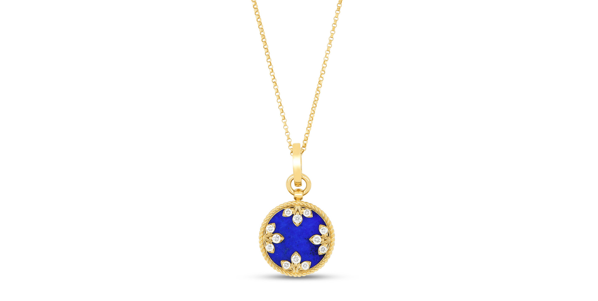 Náhrdelník s diamantmi a lapis lazuli Venetian Medallions