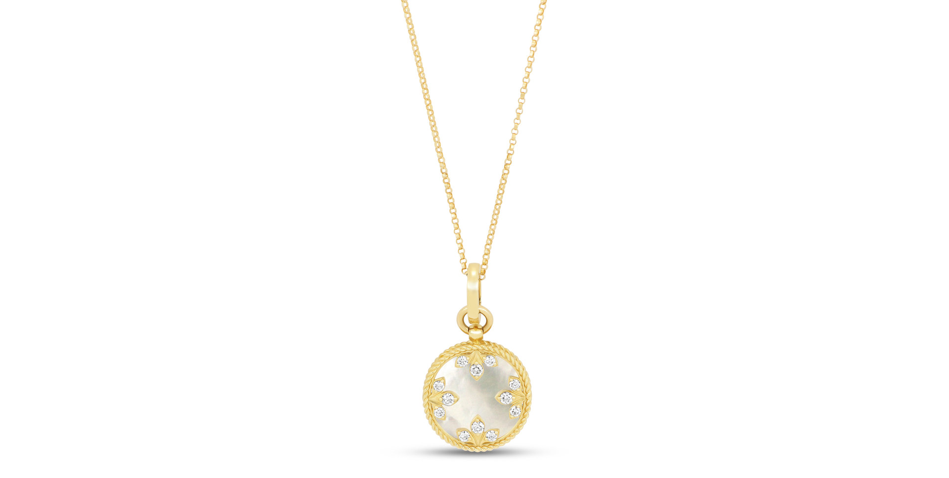 Náhrdelník s diamantmi a perleťou Venetian Medallions