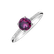 Prsteň s diamantmi a rhodolitom Velvet4
