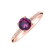 Prsteň s diamantmi a rhodolitom Velvet4