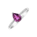 Prsteň s diamantmi a rhodolitom Tearfall4