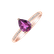 Prsteň s diamantmi a rhodolitom Tearfall4
