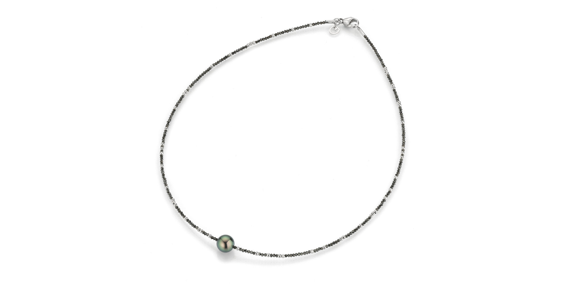 Náhrdelník s diamantmi a perlou Castaway