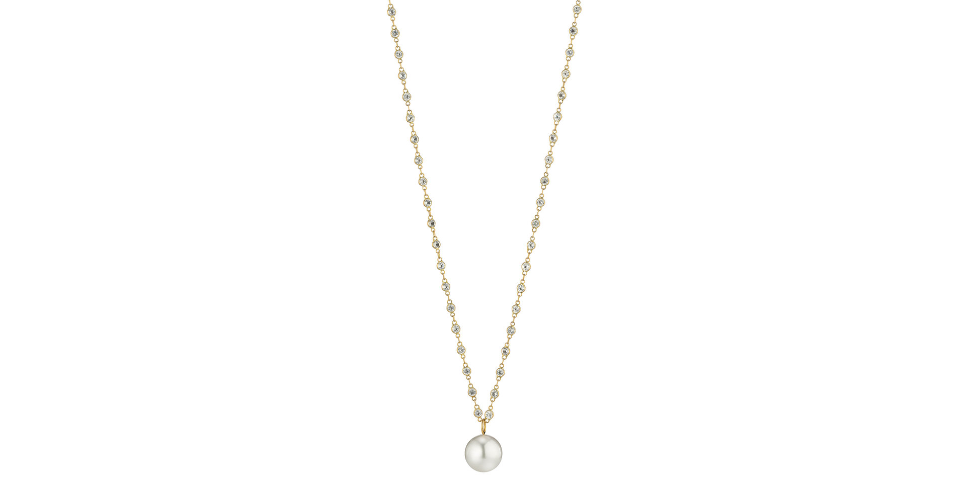 Náhrdelník s topásmi a perlou Modern Classics