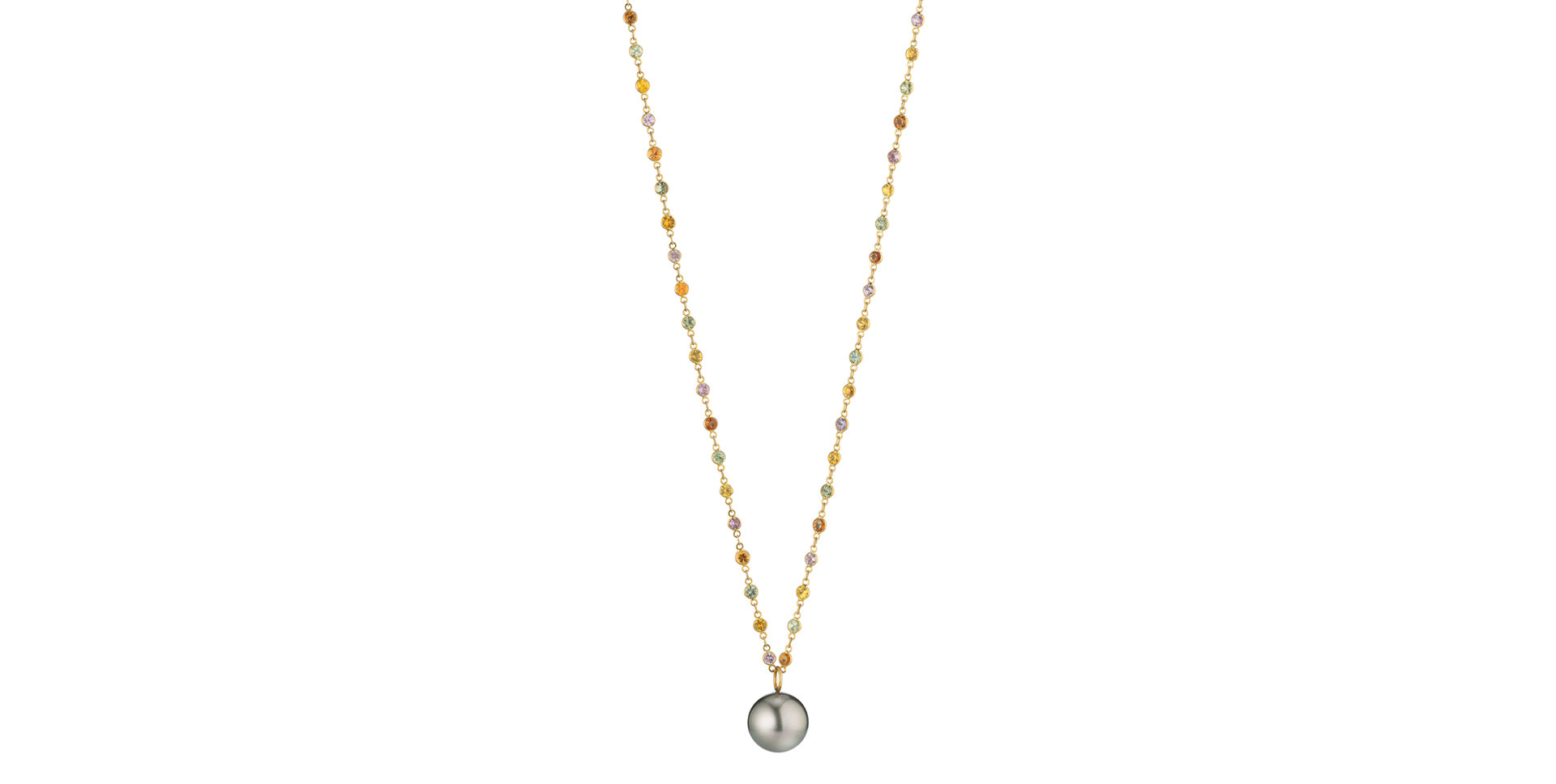 Náhrdelník so zafírmi a perlou Modern Classic