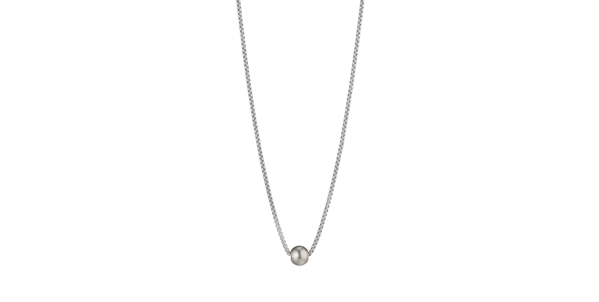 Strieborný náhrdelník s perlou Bold