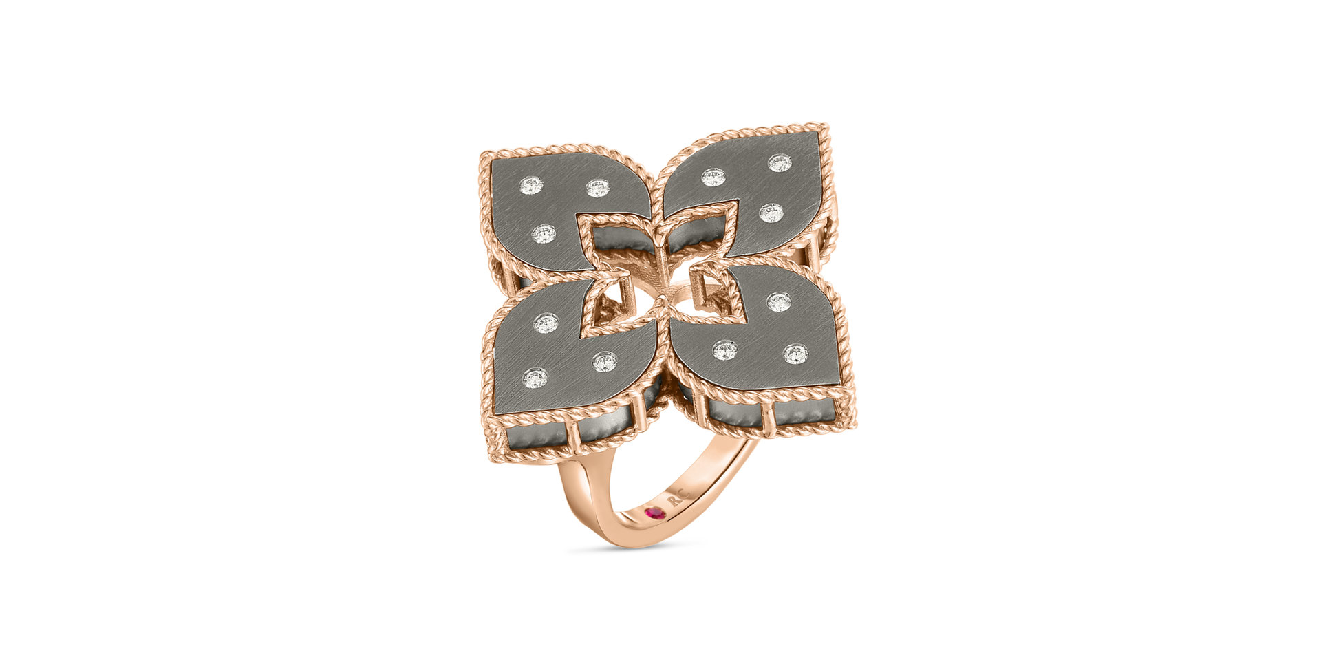 Prsteň s diamantmi a titanom Venetian Princess