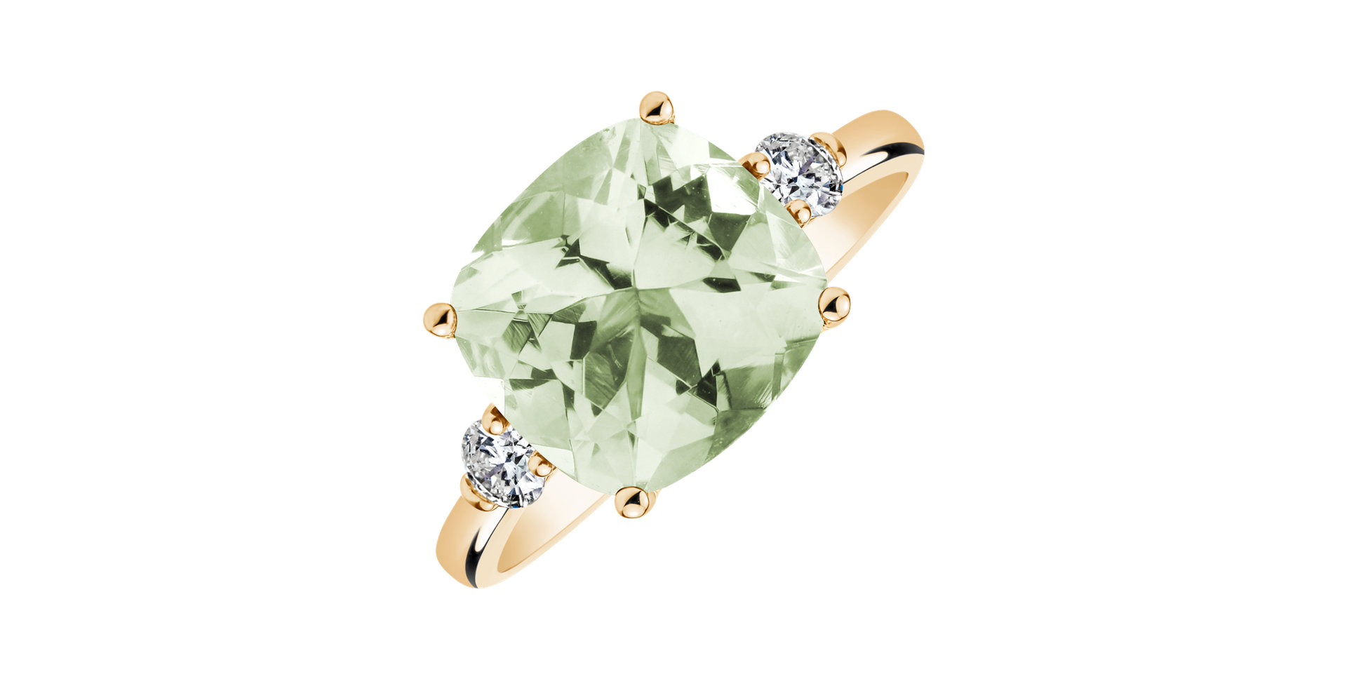 Prsteň s diamantmi a ametystom The Countess