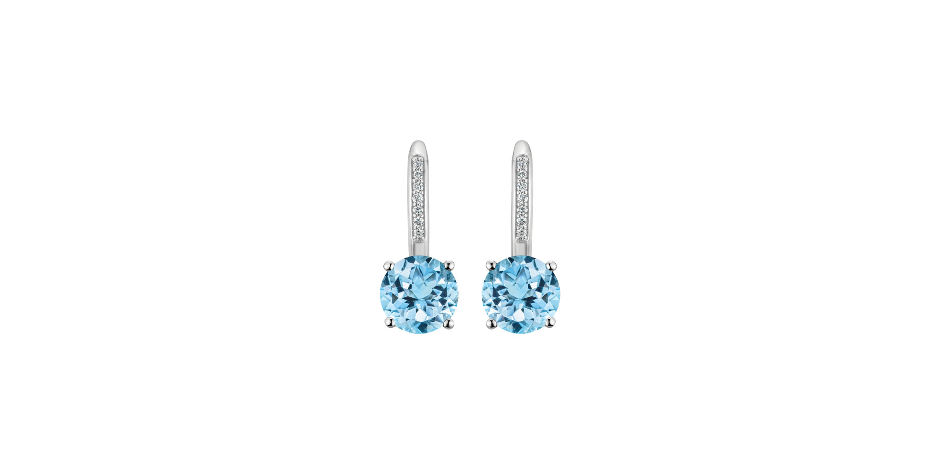 Náušnice s diamantmi a topásom Carleton