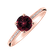 Prsteň s diamantmi a rhodolitom Satin4