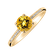 Prsteň s diamantmi a citrínom Satin4
