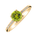 Prsteň s diamantmi a peridotom Satin4