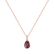 Náhrdelník s diamantmi a rhodolitom Teardrop4