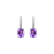 Náušnice s diamantmi a ametystom Lauriene5