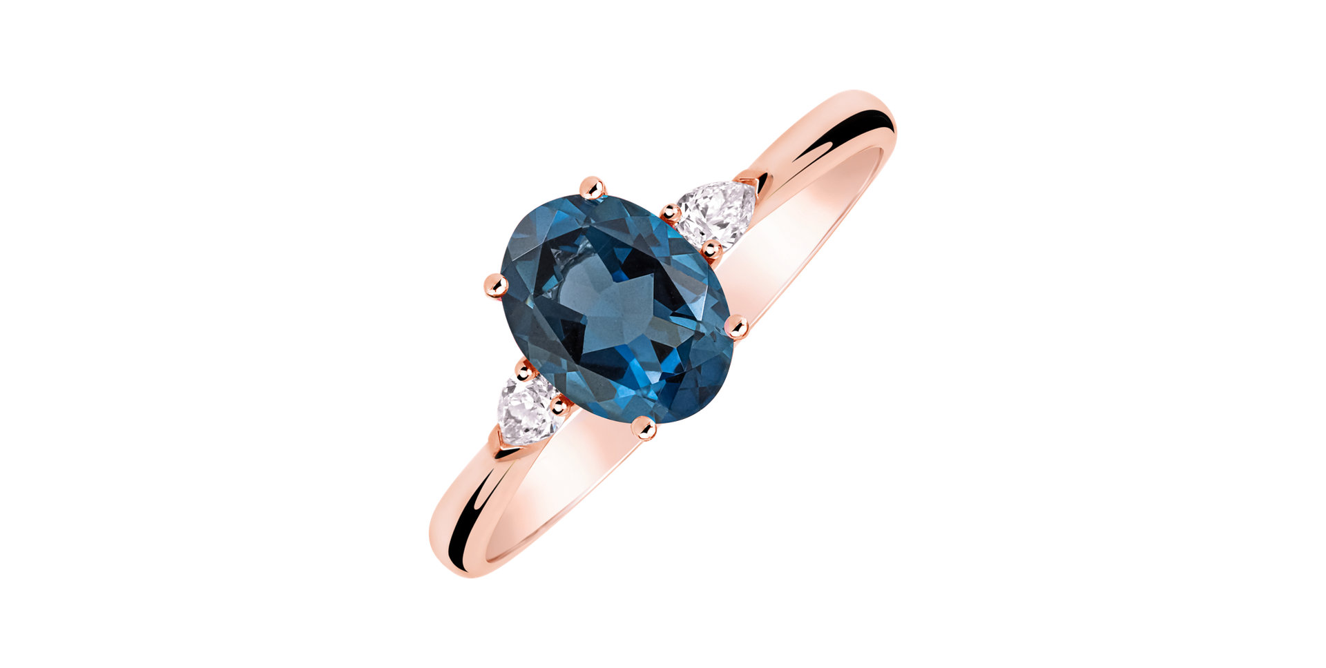 Prsteň s diamantmi a topásom Annelise