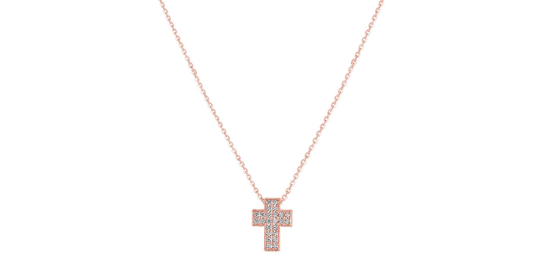 Náhrdelník s diamantmi Divine Cross