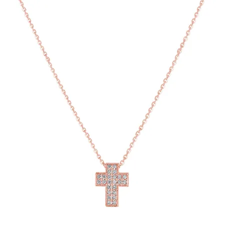 Náhrdelník s diamantmi Divine Cross