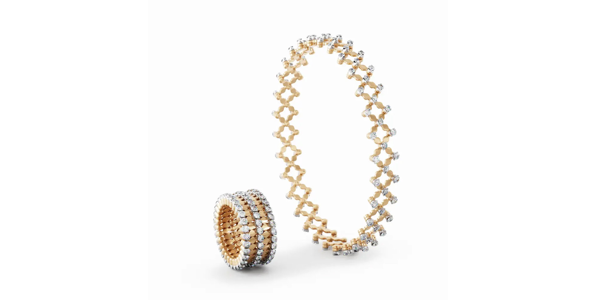 Prsteň / náramok s diamantmi Brevetto Brevetto