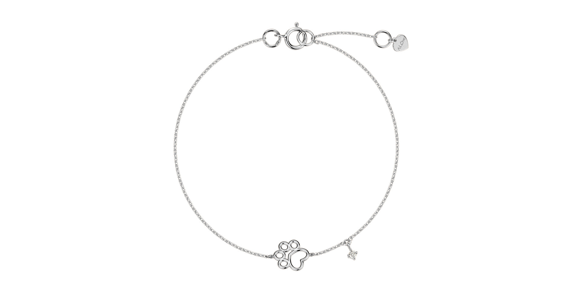 Náramok s diamantom Lovely Paw