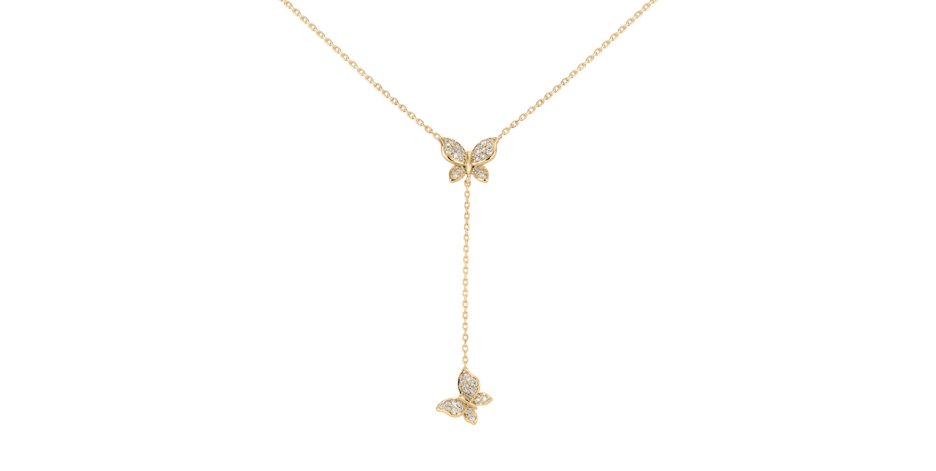 Náhrdelník s diamantmi Butterfly Soul