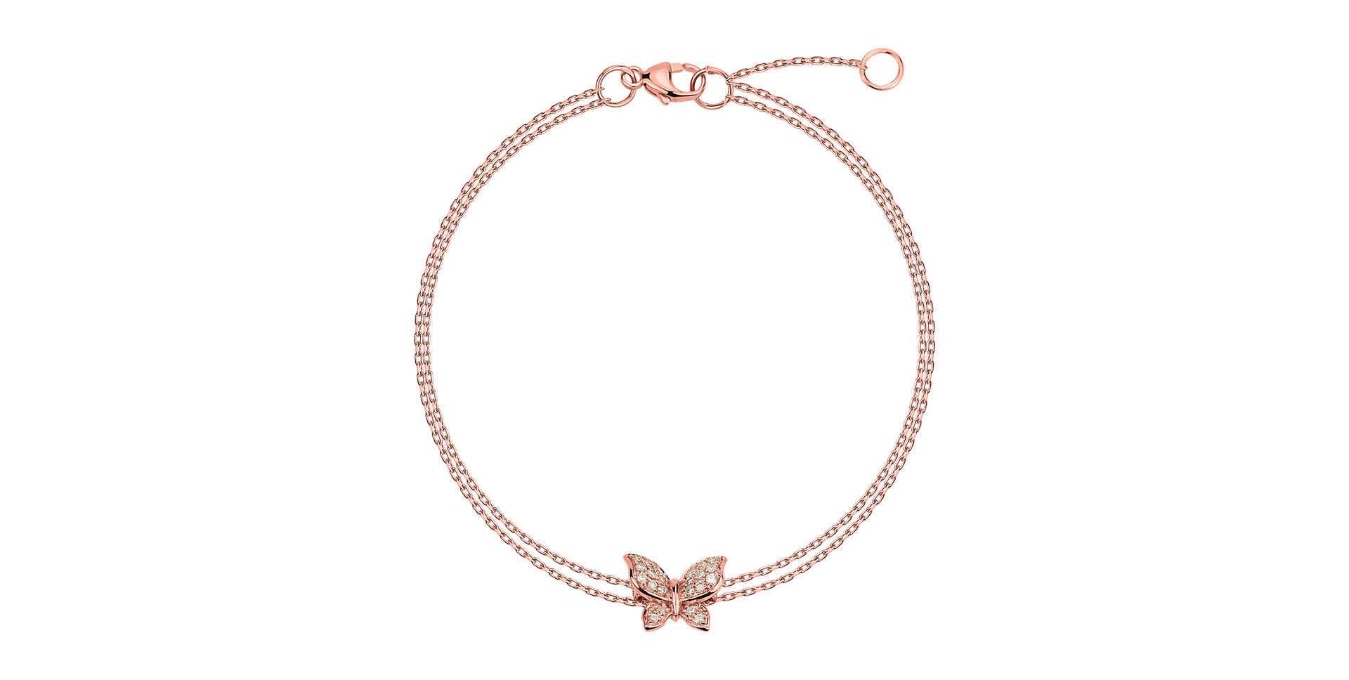 Náramok s diamantmi Butterfly Charm