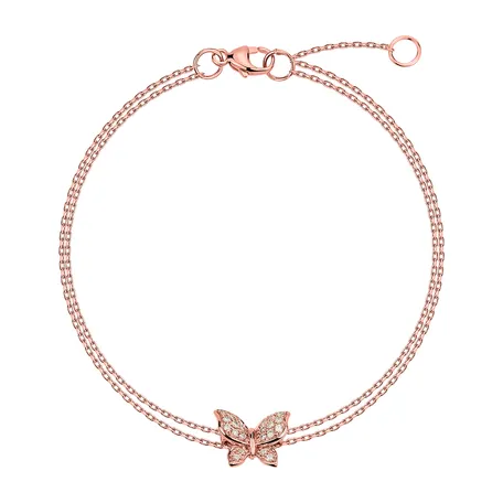 Náramok s diamantmi Butterfly Charm