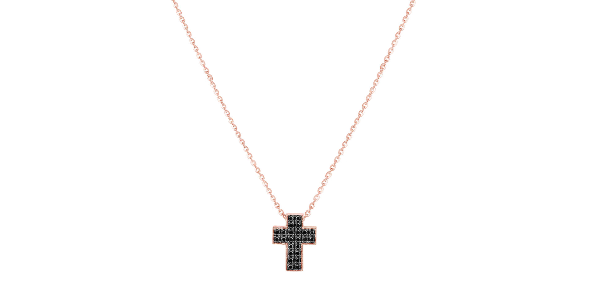 Náhrdelník s diamantmi Divine Cross