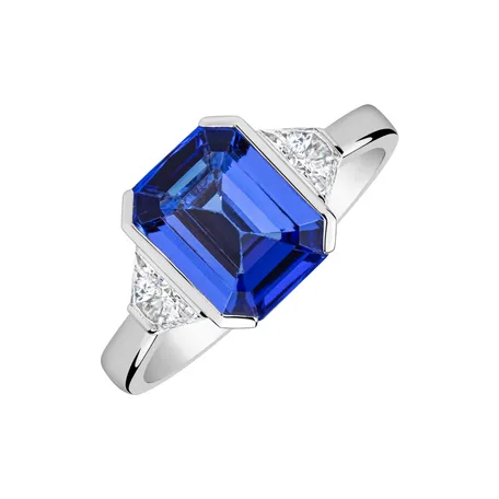 Prsteň s diamantmi a tanzanitom Moonlit Promise
