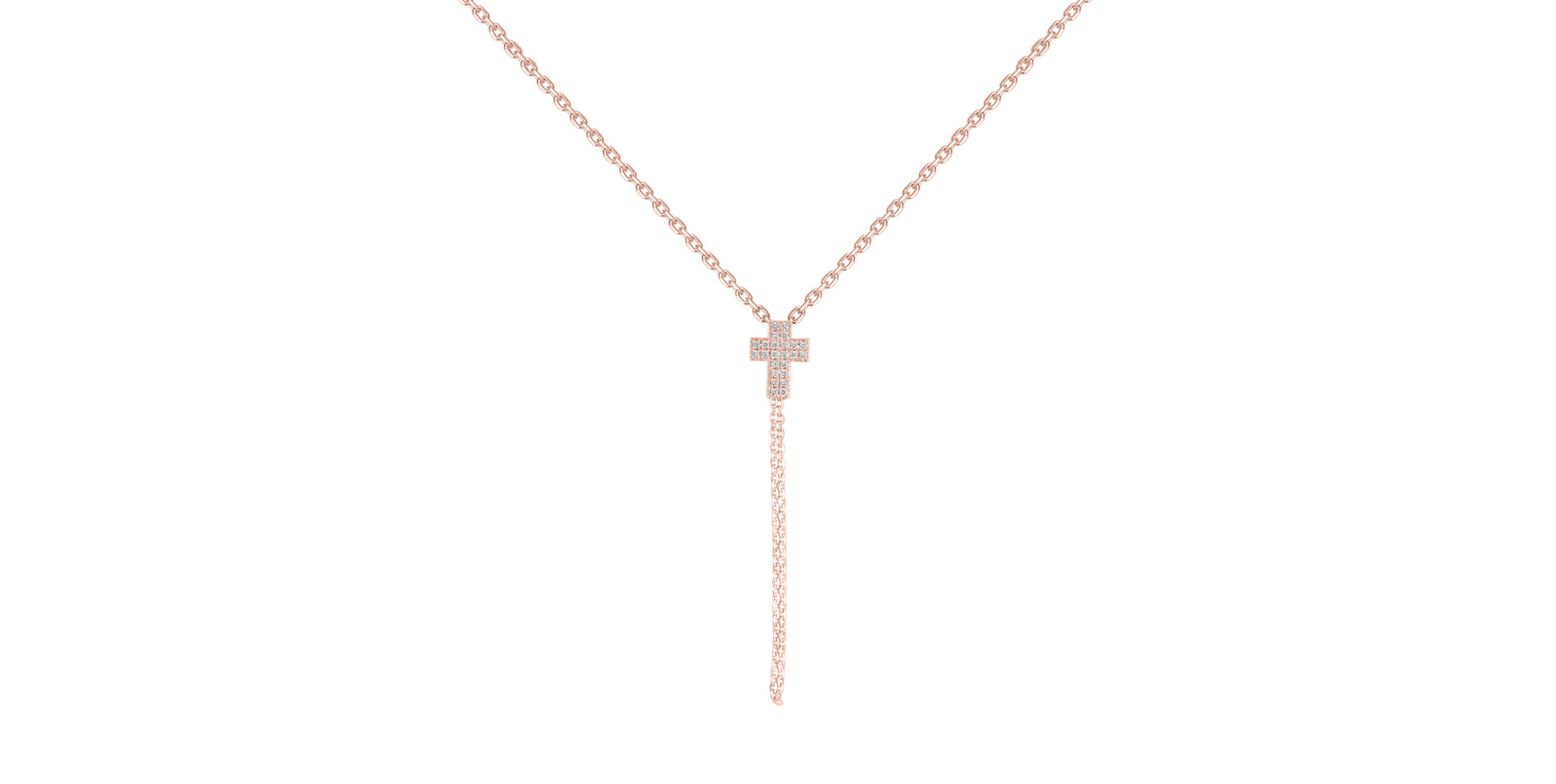 Náhrdelník s diamantmi Divine Cross