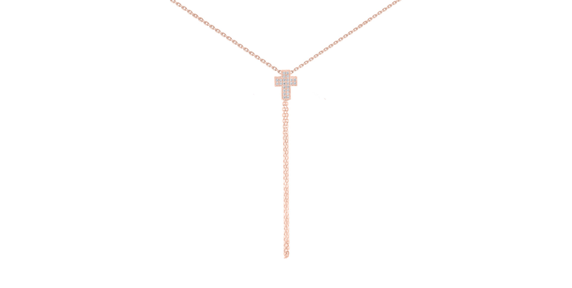 Náhrdelník s diamantmi Divine Cross