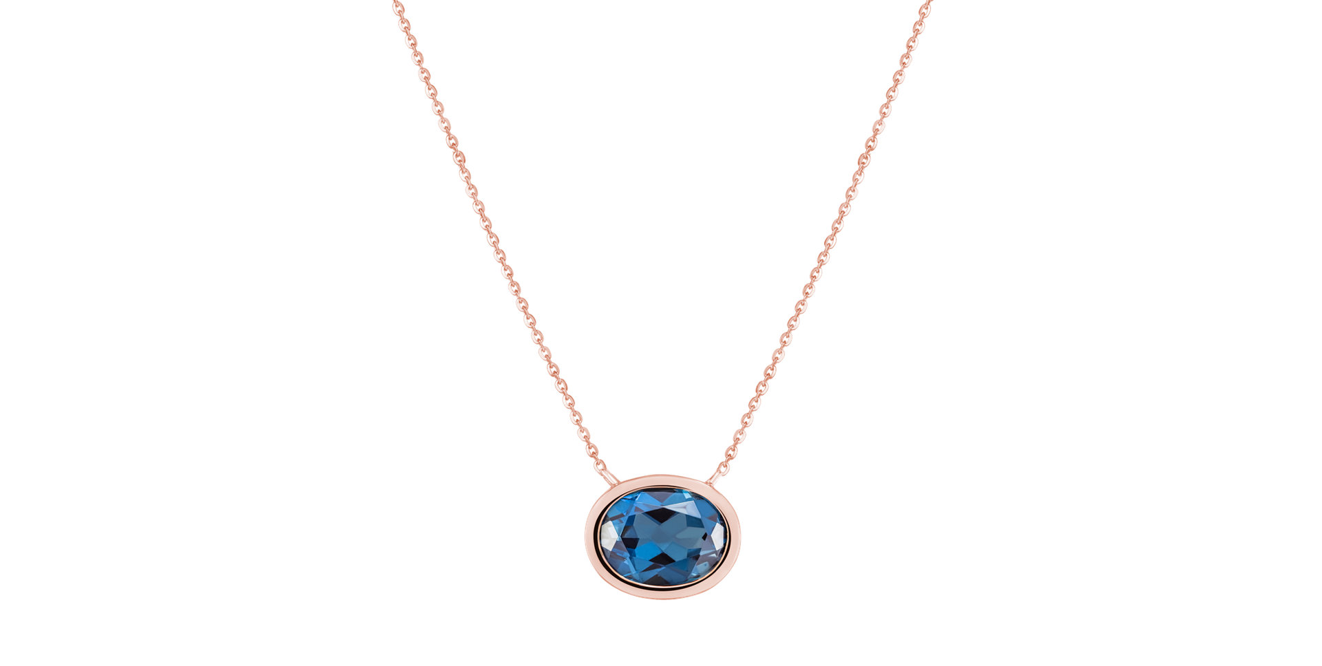 Náhrdelník s topásom Velvet Mirror