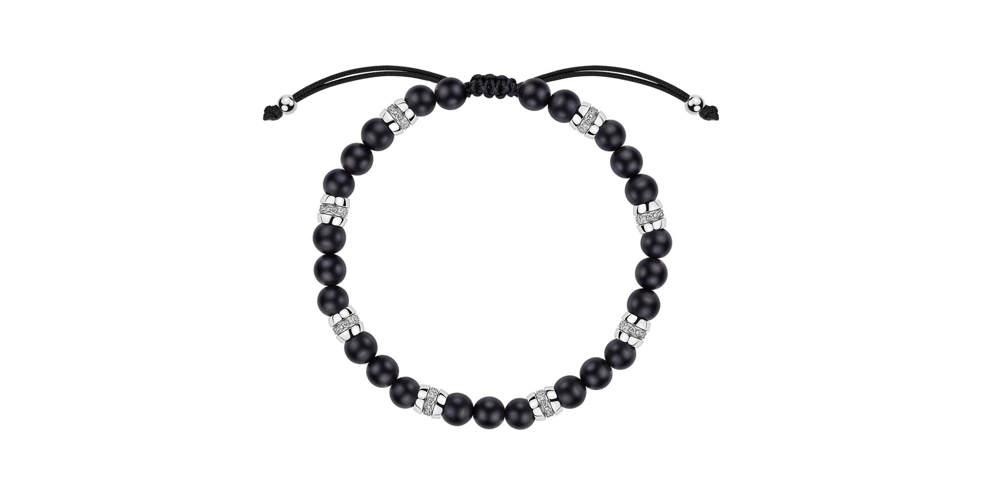 Náramok s diamantmi a achátmi Eclipse String