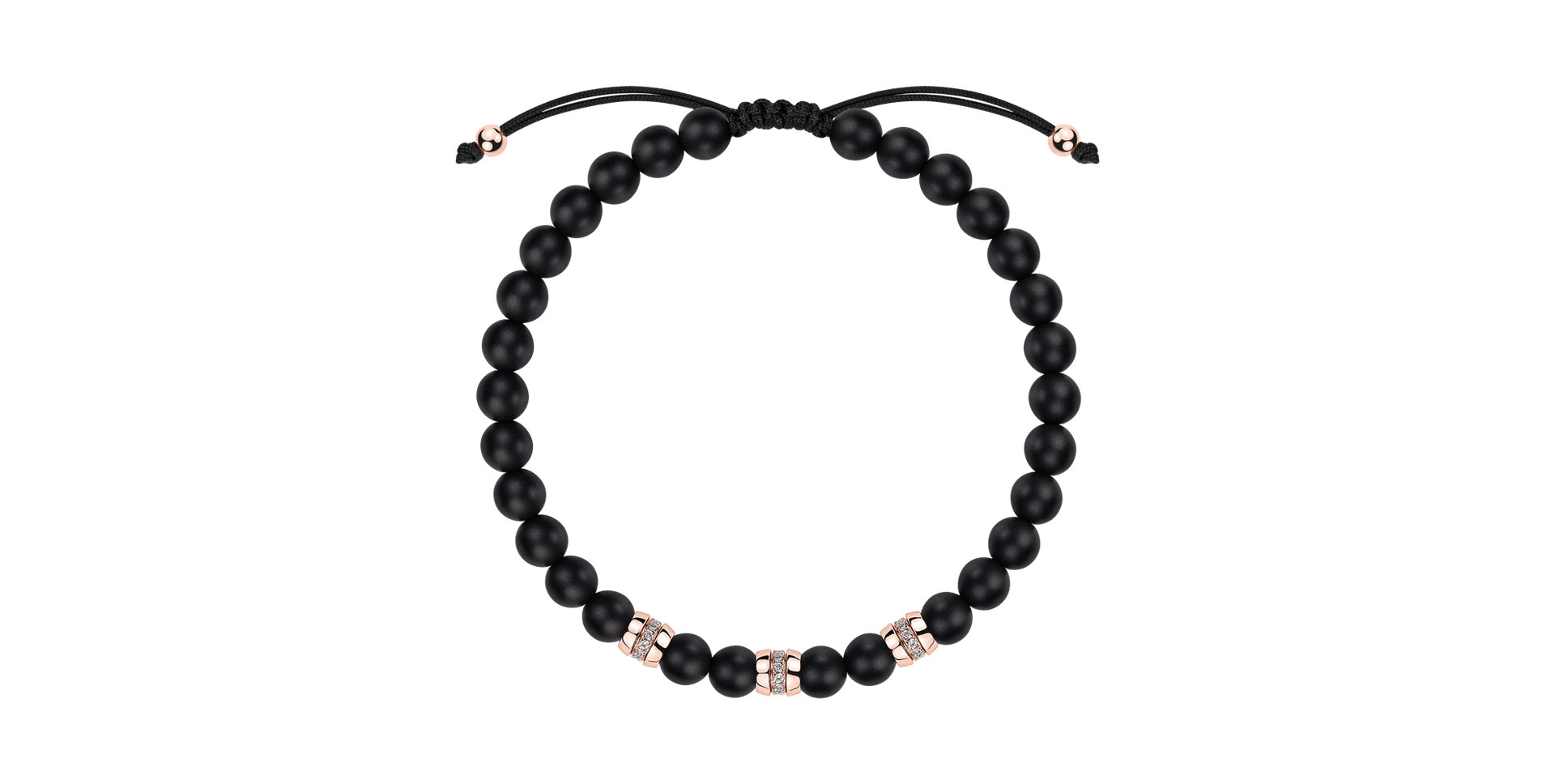 Náramok s diamantmi a achátmi Stillstorm