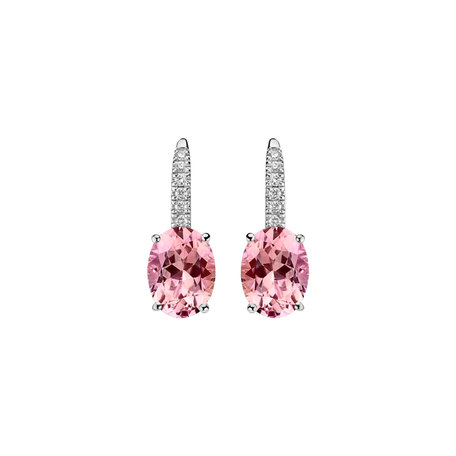 Náušnice s diamantmi a turmalínom Iris Elegance