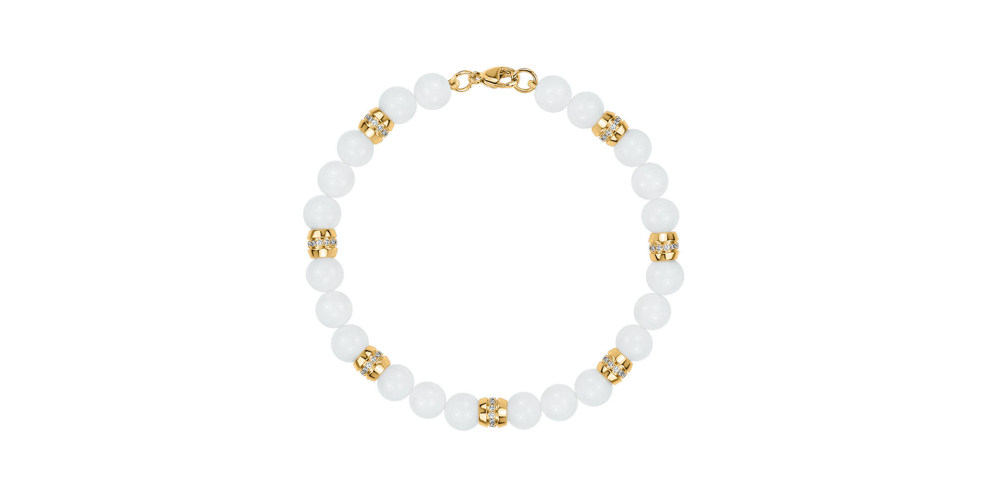 Náramok s diamantmi a achátmi Starlight Veil