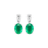 Náušnice s diamantmi a smaragdom Isoria4