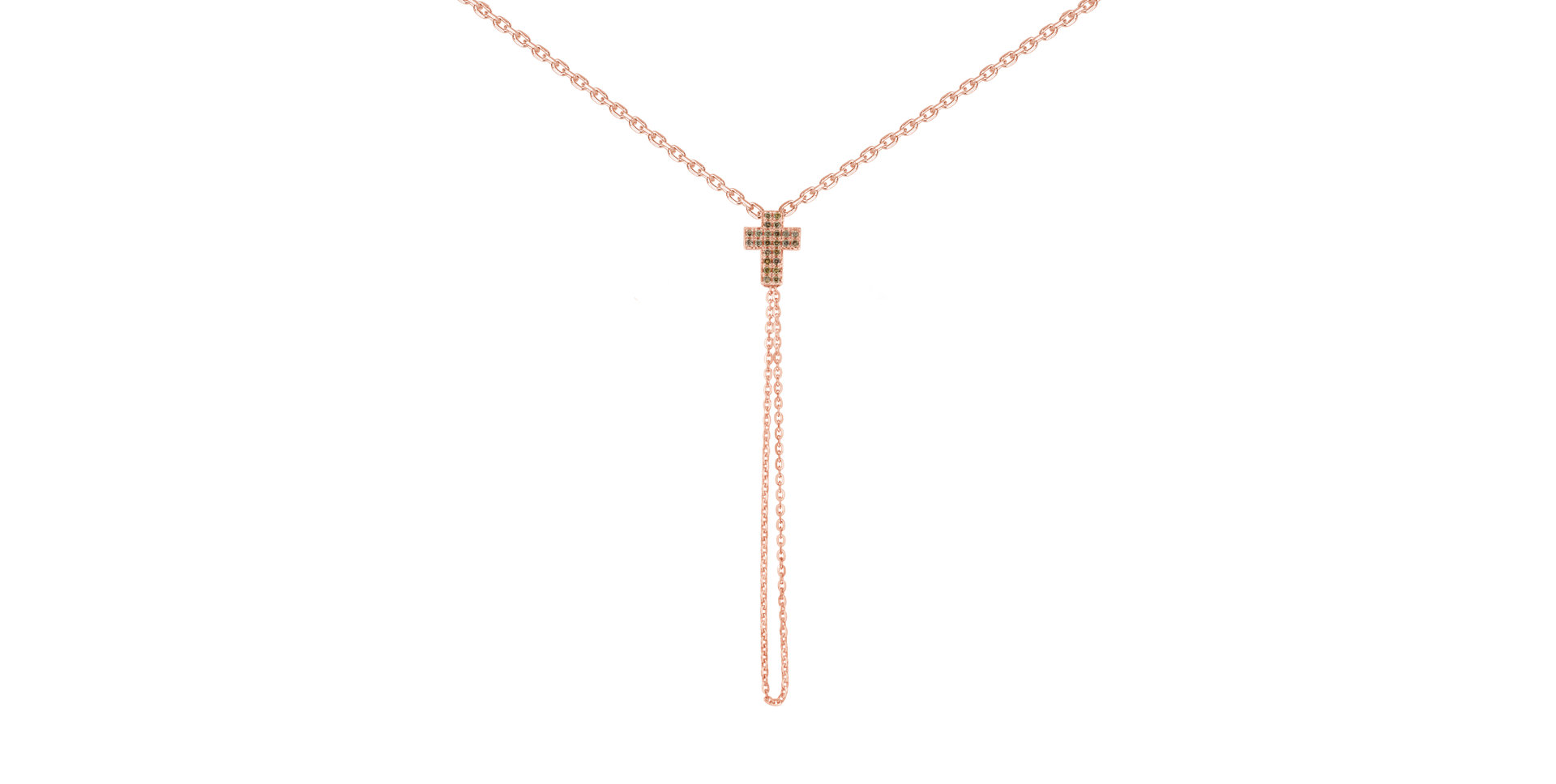 Náhrdelník s diamantmi Divine Cross